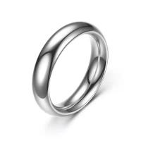 Titanium Steel Finger Ring polished Unisex silver color Sold By PC