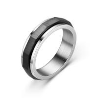 Titantium Steel Finger Ring, Titanium Steel, különböző méretű a választás, több színt a választás, Által értékesített PC