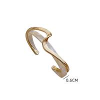 Messing Manchet Bangle, met Acetaatblad, gold plated, mode sieraden & voor vrouw, 6, 60mm, Verkocht door PC