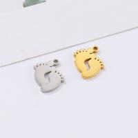 Stainless Steel Pendants 304 Stainless Steel Footprint DIY Sold By PC