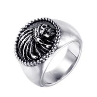 Bague acier titane, poli, normes différentes pour le choix & pour homme & noircir, couleur originale, 20mm, Vendu par PC