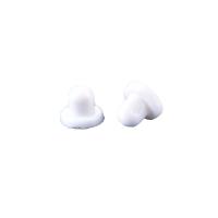 Silicone Ear Nut Component, Kolonne, anti-udskridning & du kan DIY & forskellig størrelse for valg, hvid, 5000pc'er/Bag, Solgt af Bag