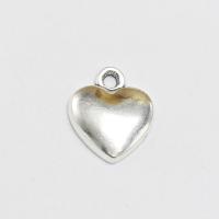 Zinc Alloy Heart Pendler, sølvfarvet forgyldt, du kan DIY, 15x13x2.50mm, Solgt af PC