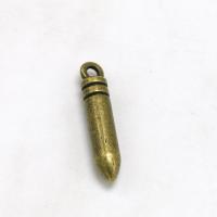 Zinc Alloy Pendler, Bullet, forgyldt, du kan DIY, flere farver til valg, 24x5mm, Solgt af PC