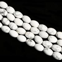 Gemstone Jewelry Beads Howlite Oval DIY white Sold Per Approx 38 cm Strand