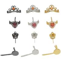 Ottone Peg Bail, placcato, DIY & stili diversi per la scelta & Micro spianare cubic zirconia, nessuno, assenza di nichel,piombo&cadmio, Venduto da PC