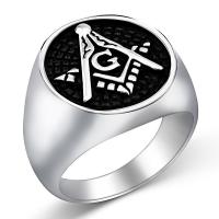 Bague en acier inoxydable, acier inoxydable 316L, normes différentes pour le choix & pour homme & noircir, couleur originale, 21x21mm, Taille:7-13, Vendu par PC