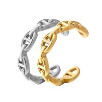 Anillo de dedo de Titantium Acero, Partículas de acero, chapado en color dorado, diverso tamaño para la opción & para mujer, más colores para la opción, Vendido por UD