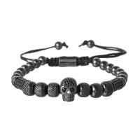 Messing Armbanden, met Textiel binnenwerk Cord, plated, uniseks & micro pave zirconia, meer kleuren voor de keuze, Lengte Ca 16-28 cm, Verkocht door PC