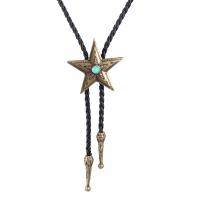 Collier chaîne chandail , alliage de zinc, avec turquoise & cuir PU, Placage, bijoux de mode & pour femme, plus de couleurs à choisir, 4.7cmu30013.2cm, Longueur 100 cm, Vendu par PC