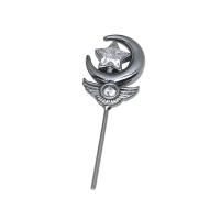 Messing Stick Pin, forgyldt, du kan DIY & forskellige stilarter for valg & Micro Pave cubic zirconia, flere farver til valg, nikkel, bly & cadmium fri, Solgt af PC