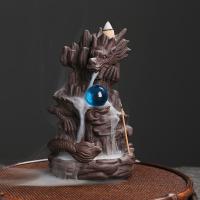 Backflow Incense Burner Purple Clay half handmade for home and office & durable & multifunctional Sold By PC