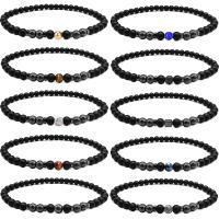 Edelsteen armbanden, met Hematiet, Ronde, handgemaakt, mode sieraden & uniseks, meer kleuren voor de keuze, Lengte 19 cm, Verkocht door PC