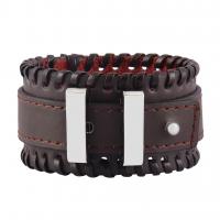 Cowhide Bracelet with Zinc Alloy vintage & Unisex Sold By PC