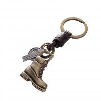 Key Chain, Koskind, med Zinc Alloy, Sko, forgyldt, Unisex & med bogstavet mønster, 25x110mm, 35x60mm, Solgt af PC