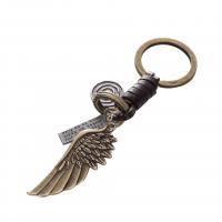 Key Chain, Koskind, med Zinc Alloy, Angel Wing, forgyldt, Unisex & med bogstavet mønster, 25x135mm, 12x80mm, Solgt af PC