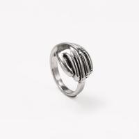 Cink Alloy Finger Ring, srebrne boje pozlaćen, modni nakit & za žene, srebro, 18x14mm, Prodano By PC