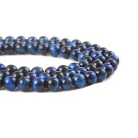 Tiger Eye Kralen, Ronde, DIY & verschillende grootte voor keus, blauw, Verkocht door Strand