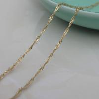 Brass Necklace Chain gold color plated DIY golden nickel lead & cadmium free 1.50mm Sold By m