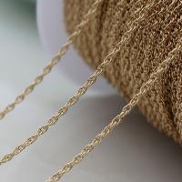 Brass Necklace Chain gold color plated DIY golden nickel lead & cadmium free 1.50mm Sold By m