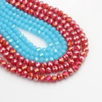 Perles de cristal rondelle, poli, DIY & facettes, plus de couleurs à choisir, Environ 90PC/brin, Vendu par brin