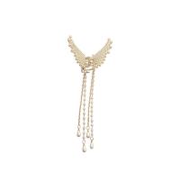 Haar Claw Clips, Zinc Alloy, met Plastic Pearl, gold plated, mode sieraden & voor vrouw, gouden, nikkel, lood en cadmium vrij, 61x165mm, Verkocht door PC