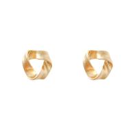 Brass Stud Earring gold color plated fashion jewelry & for woman & hollow golden nickel lead & cadmium free 13mm Sold By Pair