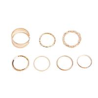 Zinklegering Ring Set, Zinc Alloy, met Plastic Pearl, plated, voor vrouw & met strass & hol, meer kleuren voor de keuze, Maat:6-9, Verkocht door Stel