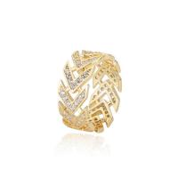 Cubi Circonia Micro Pave anello in ottone, Motivo geometrico, placcato, unisex & formato differente per scelta & Micro spianare cubic zirconia & cavo, nessuno, assenza di nichel,piombo&cadmio, Misura:7-10, Venduto da PC