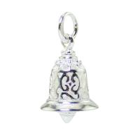 Zinc Alloy Pendler, Bell, sølvfarvet forgyldt, du kan DIY & hule, 10.50x13.50mm, Hole:Ca. 3.2mm, Solgt af PC