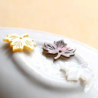 Hiustartin löydöt, Pearl Shell, Maple Leaf, Carved, käsintehty & tee-se-itse, enemmän värejä valinta, 15mm, 10PC/erä, Myymät erä