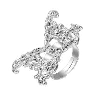 Zinc Alloy fingerring, Butterfly, Justerbar & mode smykker & for kvinde, 36x17x23mm, Solgt af PC