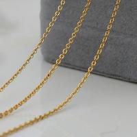 Brass Ovalni Chain, Mesing, zlatna boja pozlaćen, možete DIY & različite veličine za izbor, zlatan, nikal, olovo i kadmij besplatno, Prodano By m