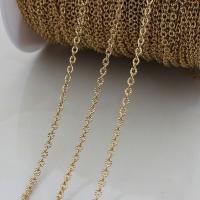 Messing Oval Chain, gold plated, DIY, gouden, nikkel, lood en cadmium vrij, 2mm, Verkocht door m