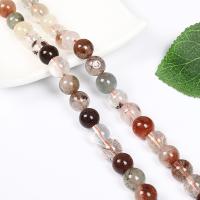 Natural Quartz Jewelry Beads Rutilated Quartz Round DIY mixed colors Sold Per Approx 38 cm Strand