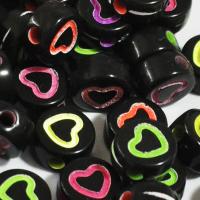 Acrylic Jewelry Beads Flat Round DIY & enamel Approx Sold By Bag