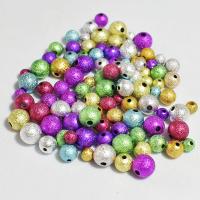 Spray Painted Acrylic Beads Round stoving varnish DIY mixed colors Sold By Bag