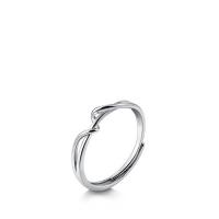 Mässing Finger Ring, silver pläterad, Justerbar & för kvinna, silver, nickel, bly och kadmium gratis, 4mm, Säljs av PC