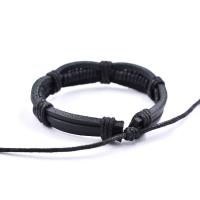 Lederen koord armband, Leer, gevlochten armband & uniseks, meer kleuren voor de keuze, 250mm, Verkocht door PC