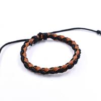 Leathar Chailleach bráisléad Corda, lámhdhéanta, bracelet braided & unisex, dathanna níos mó le haghaidh rogha, 170mm, Díolta De réir PC