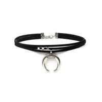 Samt Choker, Zinklegierung, mit Baumwollsamt, mit Verlängerungskettchen von 2.75inch, plattiert, Modeschmuck & für Frau, keine, Länge ca. 11.8 ZollInch, verkauft von PC