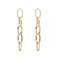 Brass Drop Earring Geometrical Pattern plated for woman & hollow nickel lead & cadmium free 55mm Sold By Pair