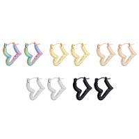 Stainless Steel Lever Back Earring 304 Stainless Steel Heart Vacuum Ion Plating fashion jewelry & for woman Sold By Pair