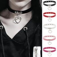 Muoti Choker kaulakoru, PU, kanssa Sinkkiseos, kiiltävä, muoti korut & Unisex, enemmän värejä valinta, Pituus 42 cm, Myymät PC