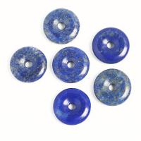 Lapis Lazuli Hangers, Donut, uniseks, blauw, 20x4.65mm, Verkocht door PC