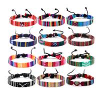 Pulseras de la Amistad, paño, con Cordón de cera, hecho a mano, estilo popular & diferente estilo del embalaje para la elección & unisexo, más colores para la opción, longitud 7.1 Inch, Vendido por UD