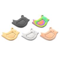 Acier inoxydable animaux Pendentifs, Acier inoxydable 304, oiseau, 2 pièces, plus de couleurs à choisir, 30*23mm,15*12mm, Vendu par fixé