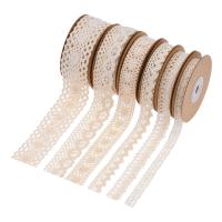 Nastro in pizzo, cotone, 6 pezzi & DIY, beige, 30m/set, Venduto da set