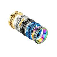 Anillo de dedo de Titantium Acero, Partículas de acero, Donut, Joyería & unisexo & diverso tamaño para la opción, más colores para la opción, tamaño:6-12, Vendido por UD