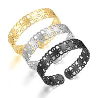 Titanium Steel Σφαλιάρα Bangle, Λουκουμάς, κοσμήματα μόδας & για άνδρες και γυναίκες & ρυθμιζόμενο & κοίλος, περισσότερα χρώματα για την επιλογή, 13x1.50mm, Εσωτερική διάμετρος:Περίπου 60mm, Sold Με PC